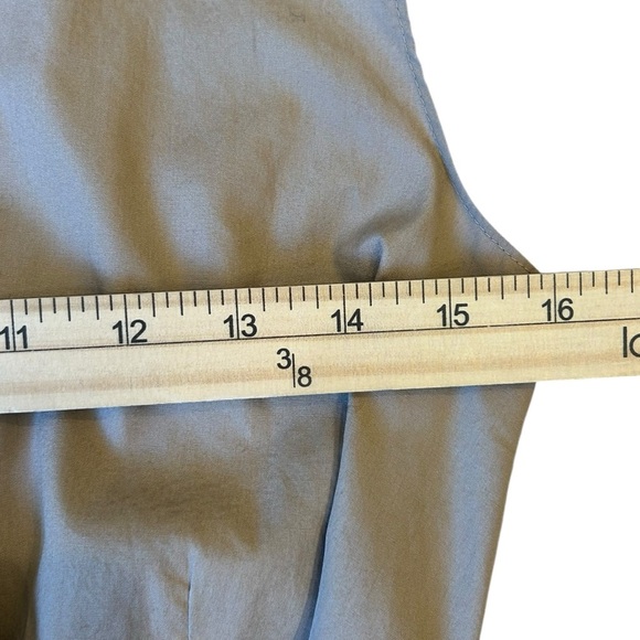 Vince Tan Wrap Blouse Sleeveless Cotton Poplin Wrap Shirt in Dune Size 2 - Picture 5 of 8
